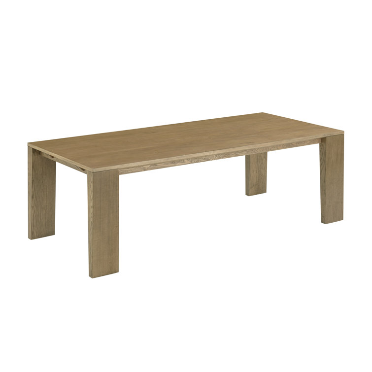 Natural Ash Wood Extendable Rectangular Dining Table for Eight