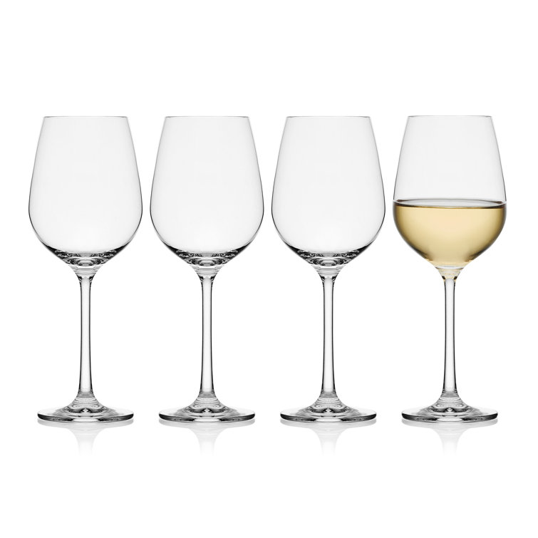 Lana Clear Lead-Free Crystal White Wine Glasses, Set of 4