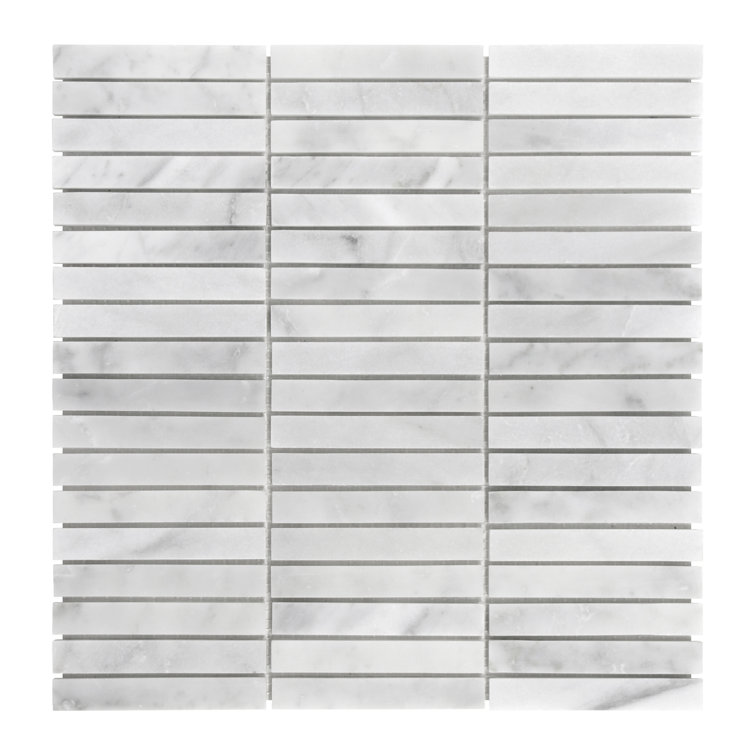 Carrara White Polished Marble Mosaic Tile for Wall and Floor