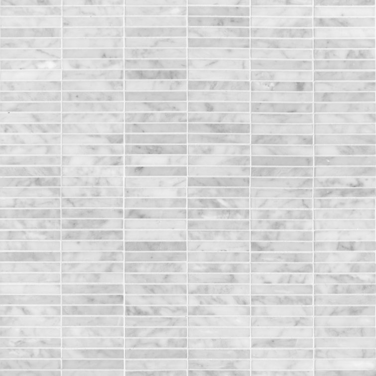 Carrara White Polished Marble Mosaic Tile for Wall and Floor