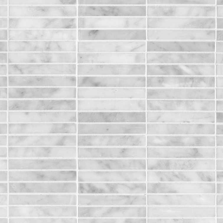 Carrara White Polished Marble Mosaic Tile for Wall and Floor