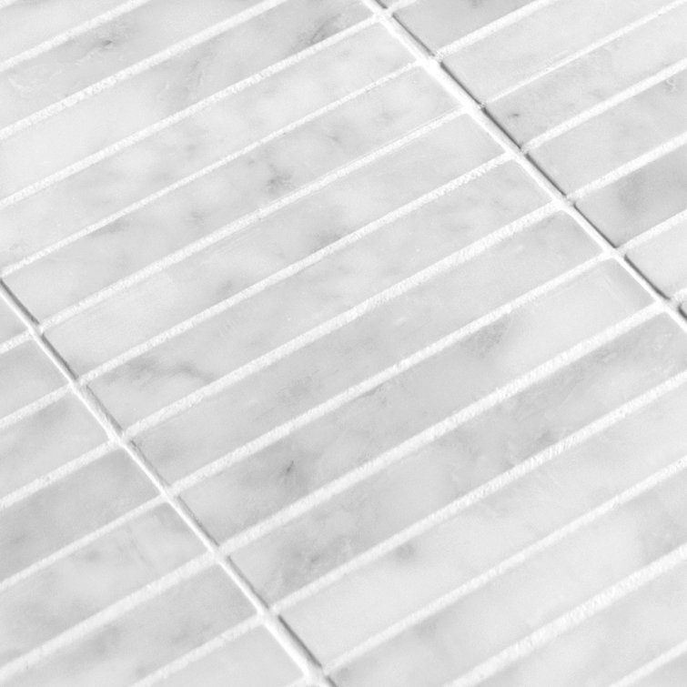 Carrara White Polished Marble Mosaic Tile for Wall and Floor