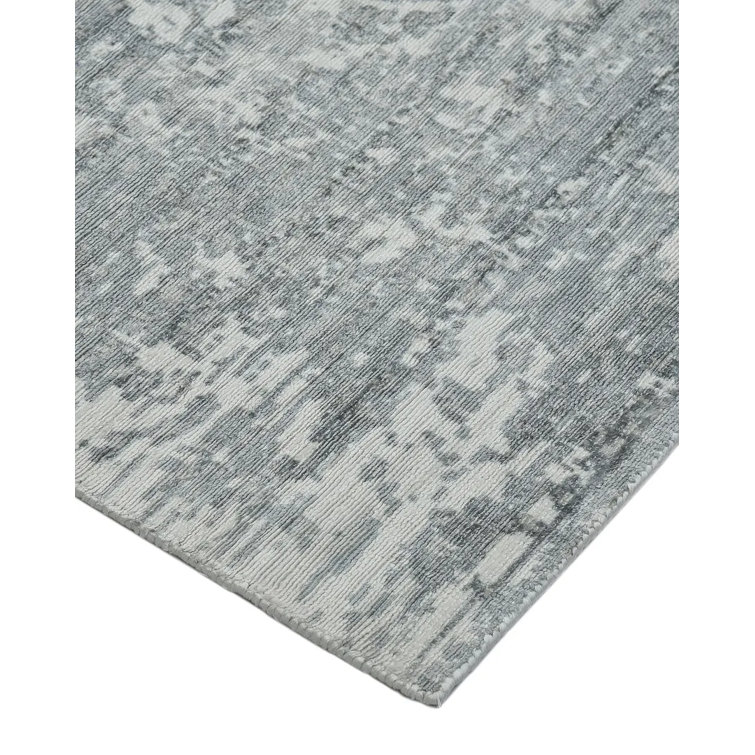Samantha Handmade Pewter Gray Viscose 8' x 10' Area Rug