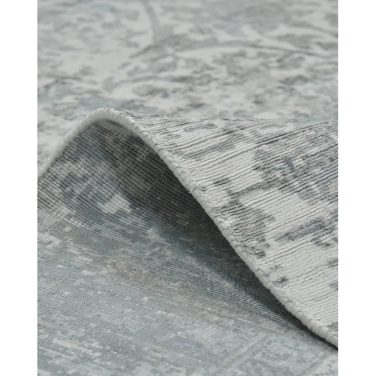 Samantha Handmade Pewter Gray Viscose 8' x 10' Area Rug