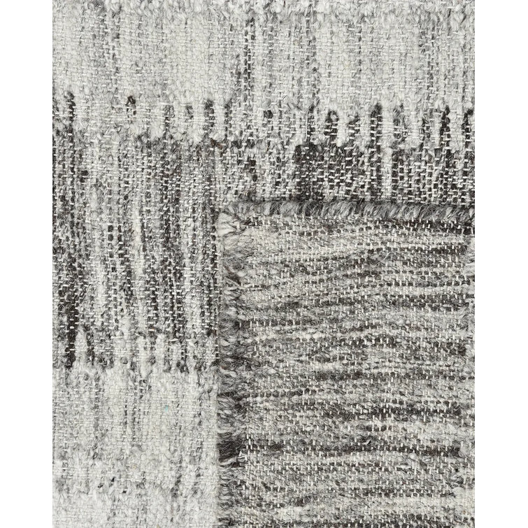 Handmade Brown Wool 9' x 12' Flatweave Area Rug