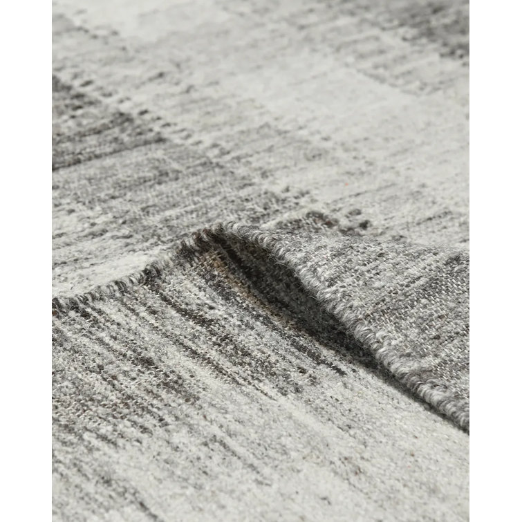 Handmade Brown Wool 9' x 12' Flatweave Area Rug