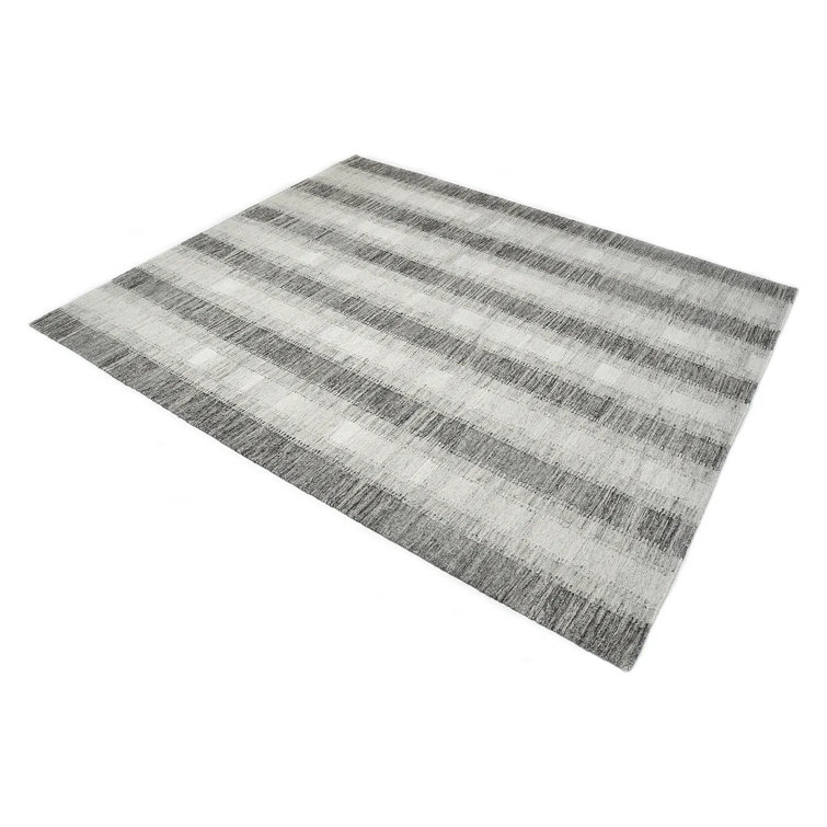 Handmade Brown Wool 9' x 12' Flatweave Area Rug