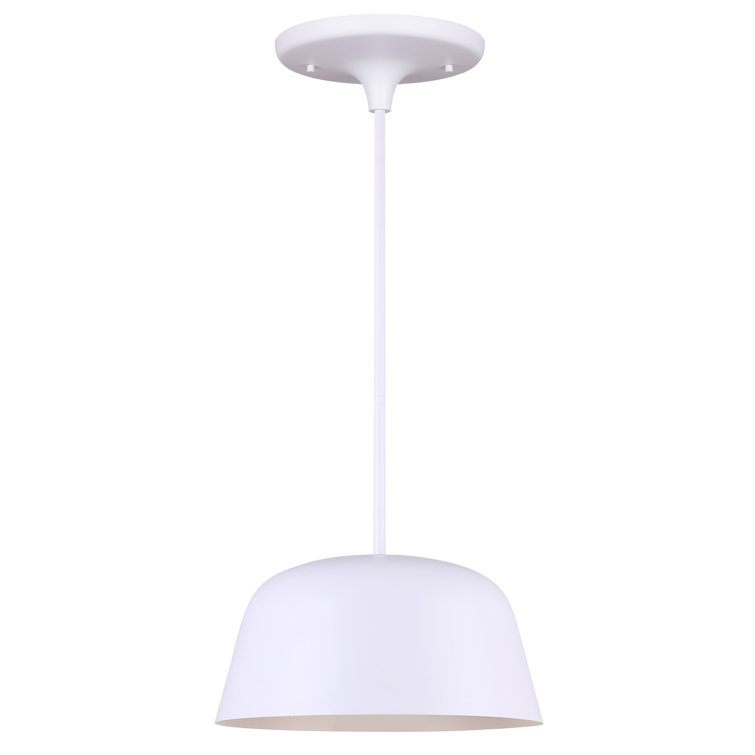 Kiliam Matte White and Black 12'' Modern Indoor/Outdoor Pendant