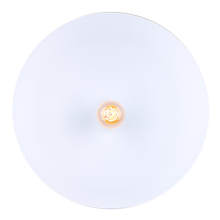Kiliam Matte White and Black 12'' Modern Indoor/Outdoor Pendant