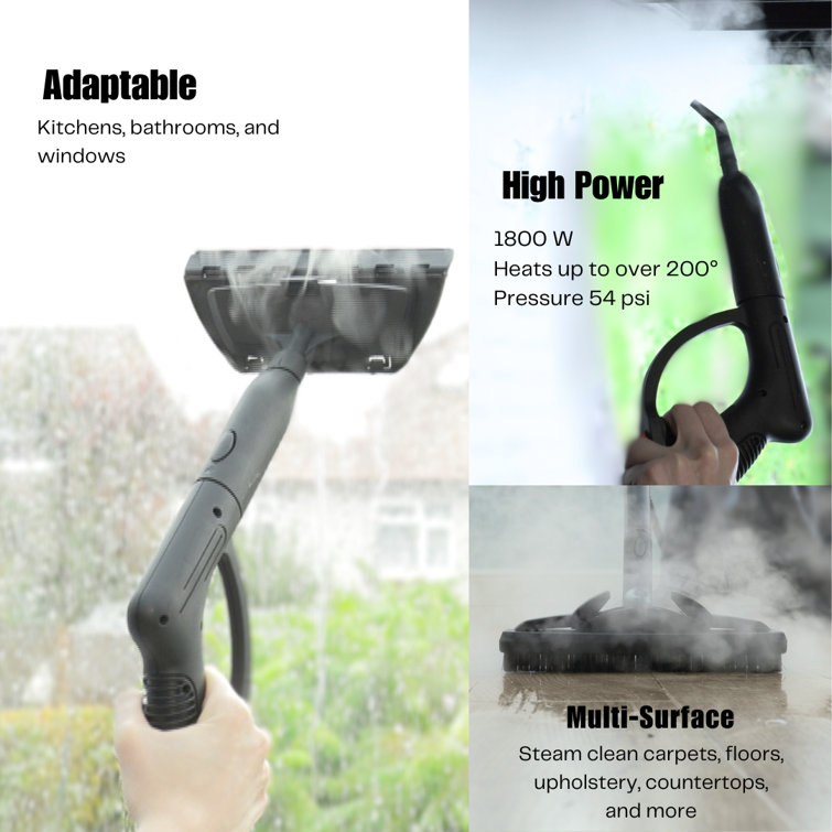 1800W White Multi-Purpose Steam Cleaner with Attachments