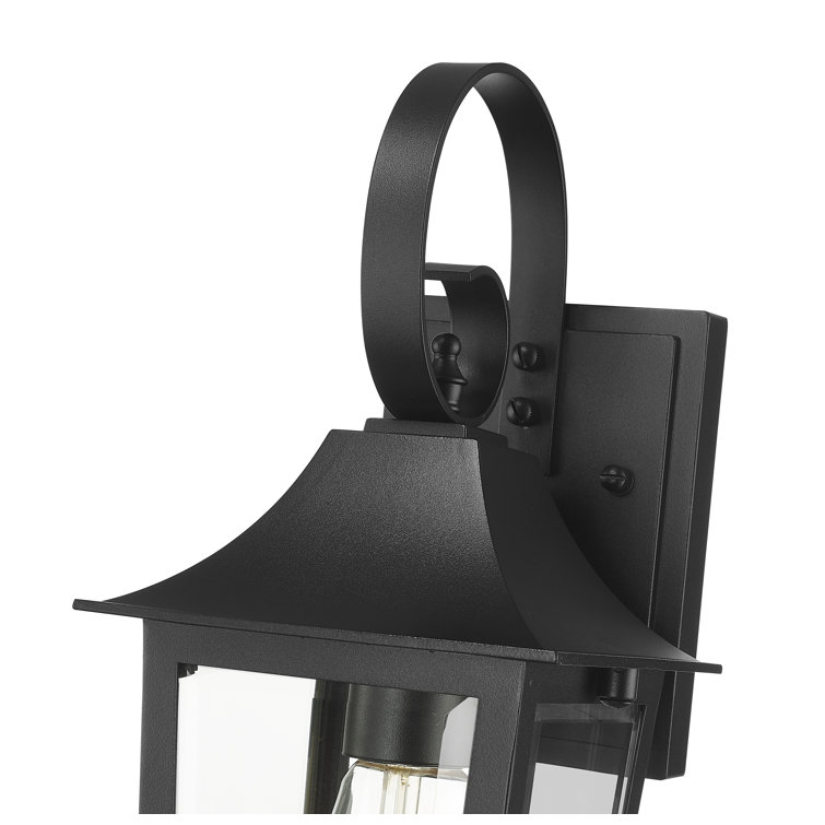 Gannon Black Dimmable Outdoor Wall Lantern