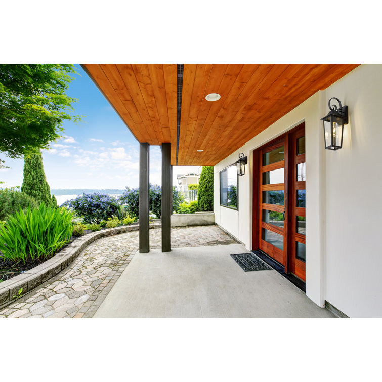 Gannon Black Dimmable Outdoor Wall Lantern