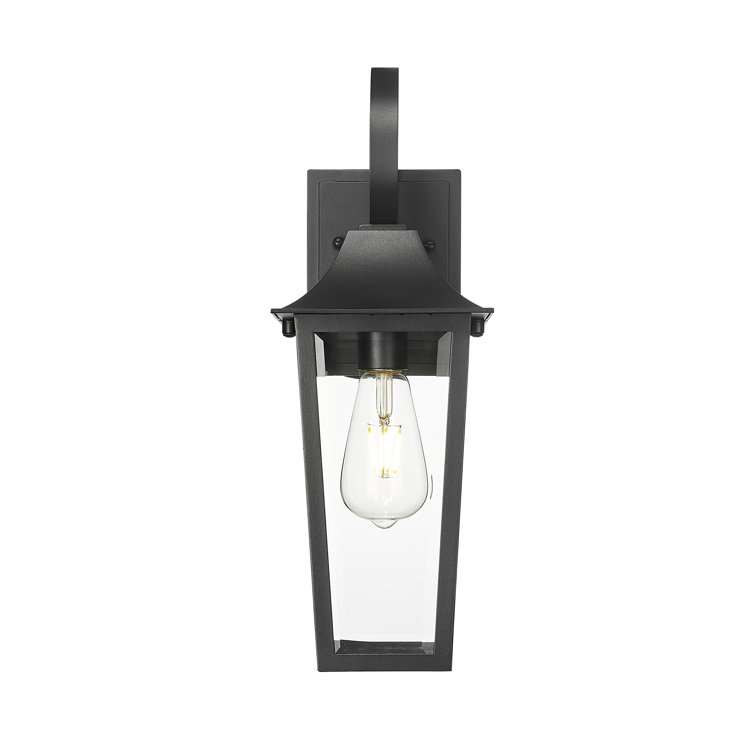 Gannon Black Dimmable Outdoor Wall Lantern