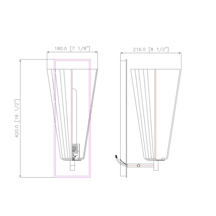 Matte Black Fluted Glass Dimmable Wall Sconce