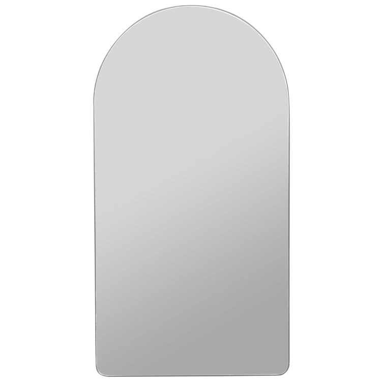 Silver Arched Medicine Cabinet with Glass Shelves
