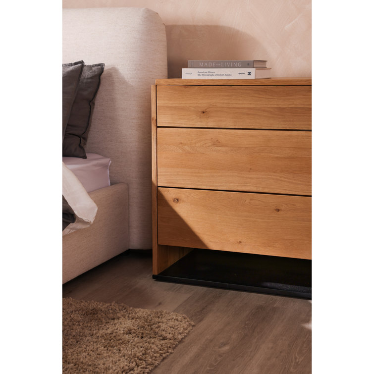 Calypso Natural Oak 3-Drawer Solid Wood Dresser