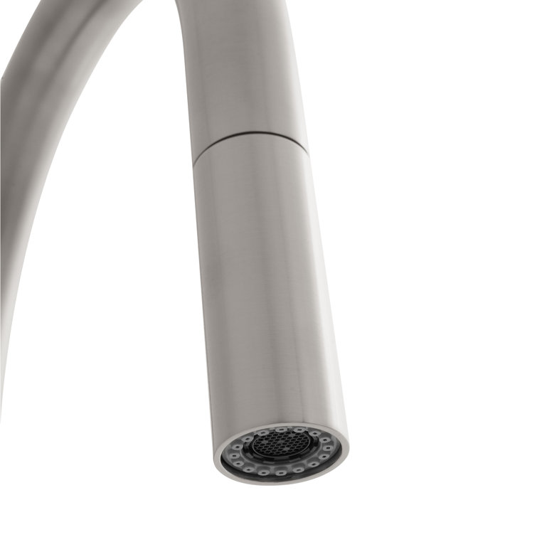Brushed Nickel Touchless Kitchen Faucet with Pull-out Spray