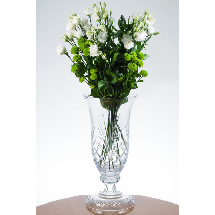 Majestic Clear Glass Decorative Table Vase, 18" Height