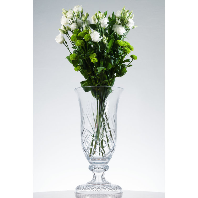 Majestic Clear Glass Decorative Table Vase, 18" Height