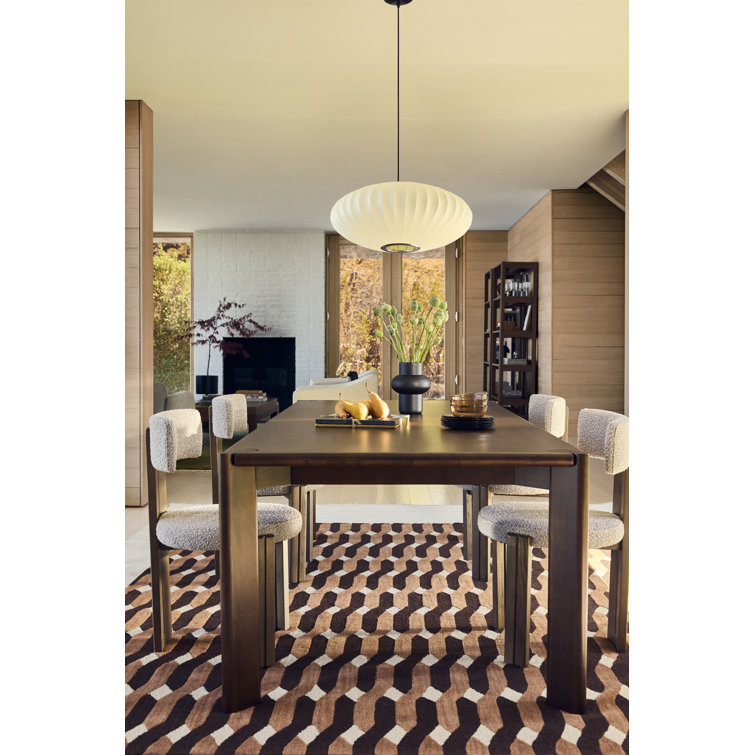 Leola 96'' Brown Solid Wood Rectangular Dining Table