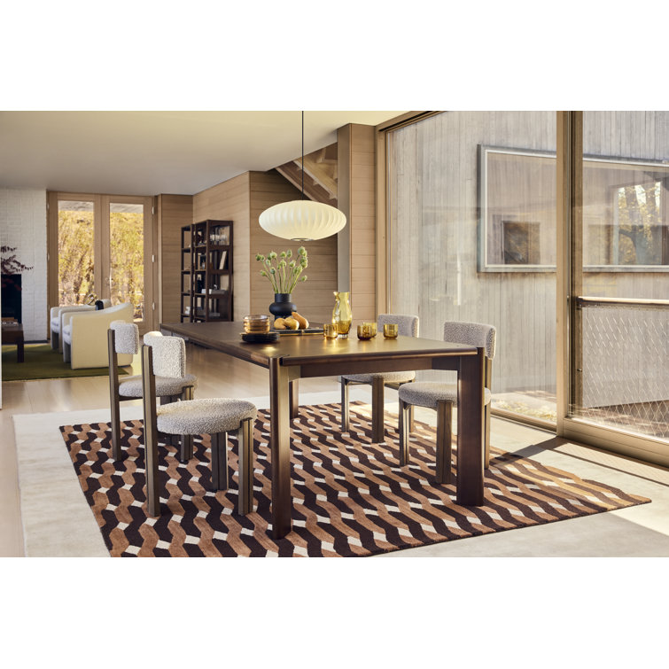 Leola 96'' Brown Solid Wood Rectangular Dining Table