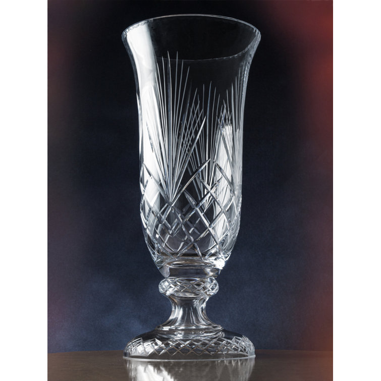 Majestic Clear Glass Decorative Table Vase, 20" Height