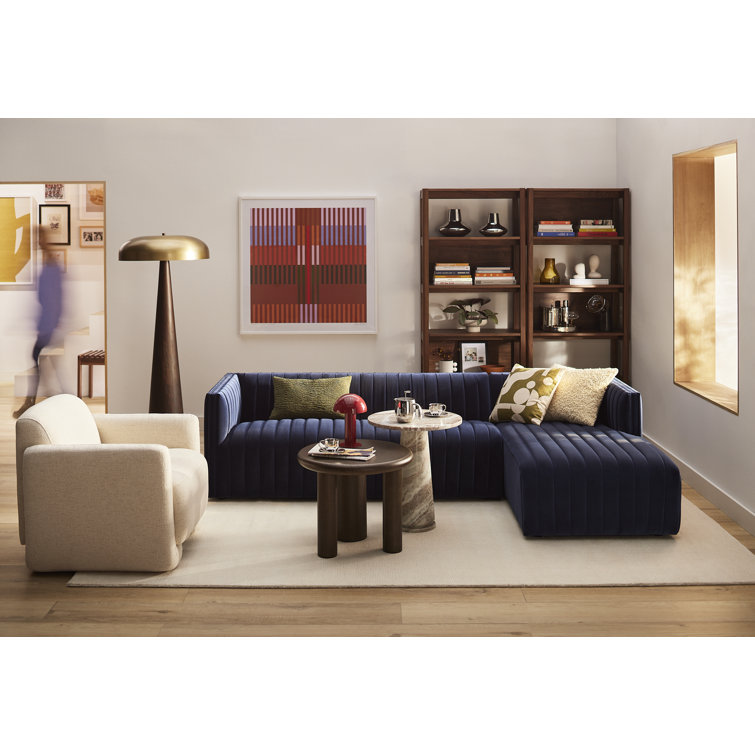 White Polyester Upholstered Barrel Accent Chair with Solid Wood Frame