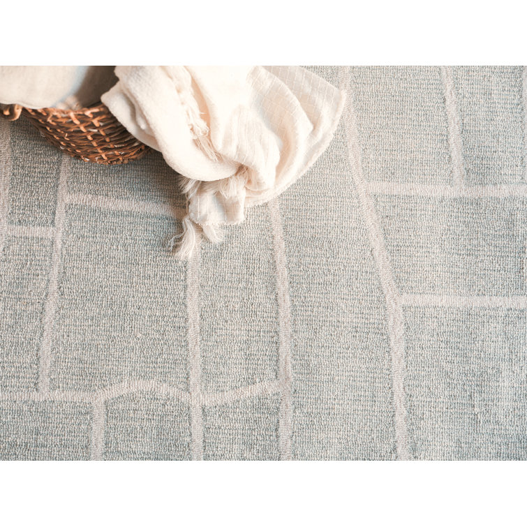 Ivory Hand-Tufted Wool Rectangular 6' x 9' Area Rug