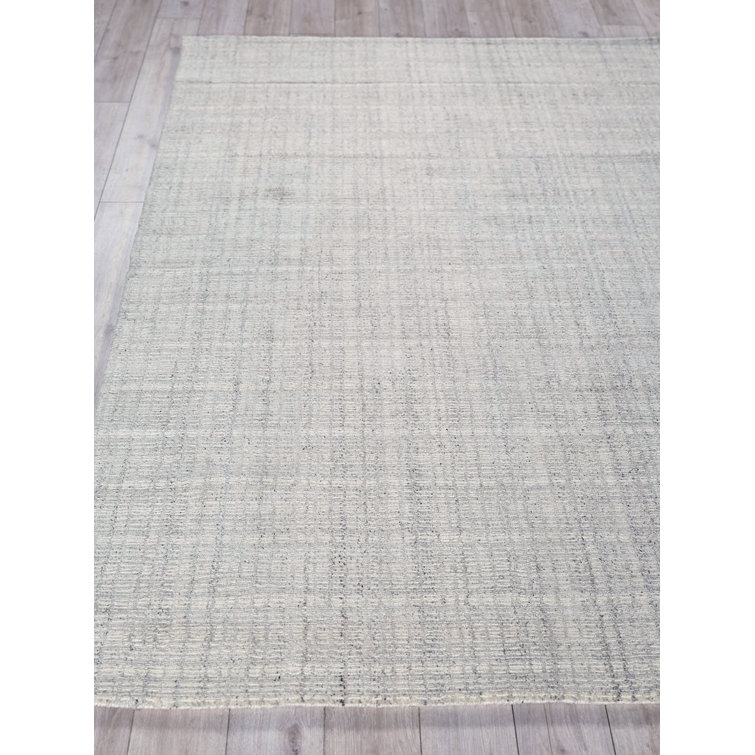 Ivory Hand-Knotted Wool Rectangular Area Rug 10' x 14'