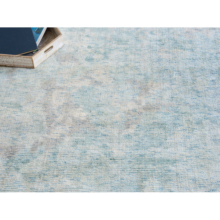 Handmade Silver and Gold Wool Viscose 8' x 10' Area Rug
