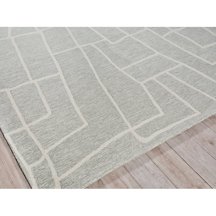 Ivory Hand-Tufted Wool Rectangular 6' x 9' Area Rug