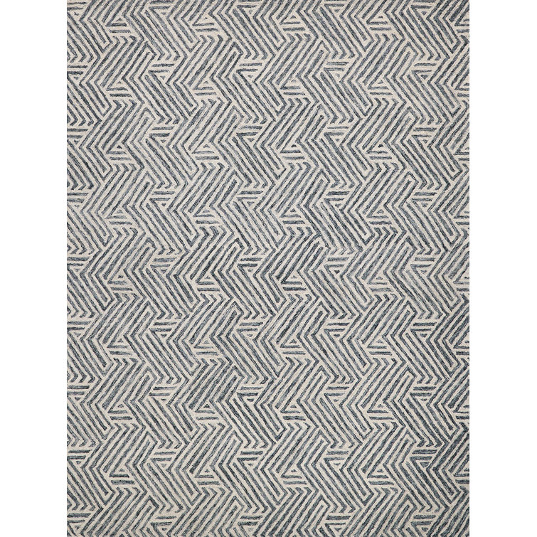 Gray and Beige Handmade Wool Rectangular Area Rug