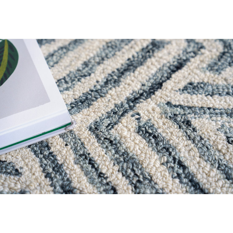 Gray and Beige Handmade Wool Rectangular Area Rug