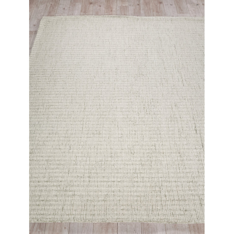 Sage Green Hand-Tufted Wool 9' x 12' Rectangular Rug