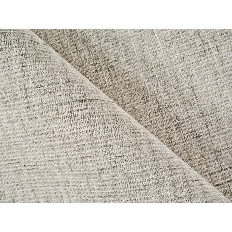 Sage Green Hand-Tufted Wool 9' x 12' Rectangular Rug