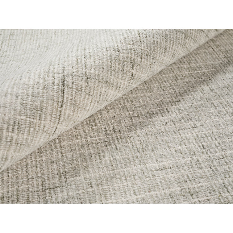 Sage Green Hand-Tufted Wool 9' x 12' Rectangular Rug