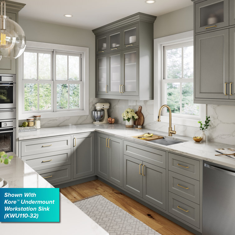 Brushed Brass Pull Down Kitchen Faucet with Spray