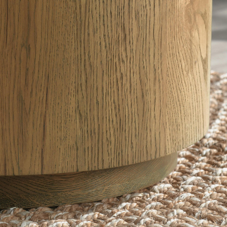 Layne 20" Light Brown Oak Veneer Round End Table