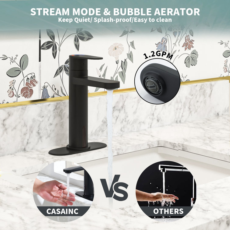 Matte Black Stainless Steel Touchless Bathroom Sink Faucet