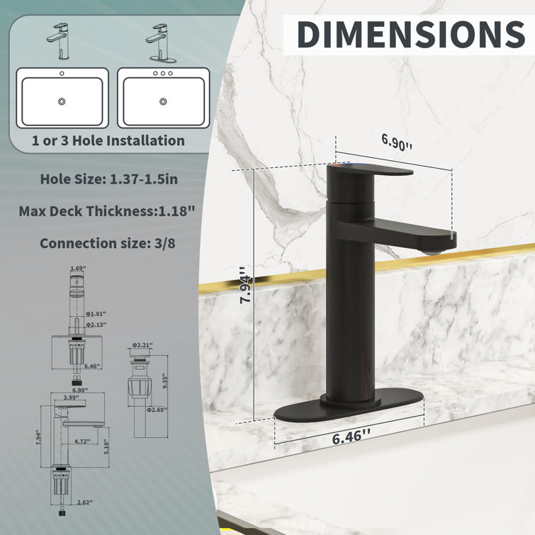Matte Black Stainless Steel Touchless Bathroom Sink Faucet