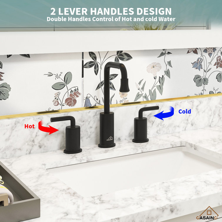 Matte Black Stainless Steel LED Bathroom Faucet with Temperature Display