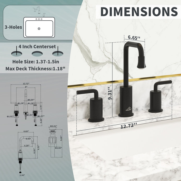Matte Black Stainless Steel LED Bathroom Faucet with Temperature Display