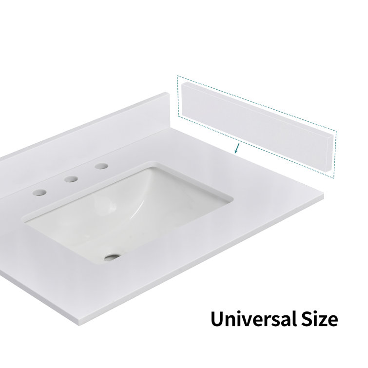 White Expressions Solid Surface Backsplash Kit