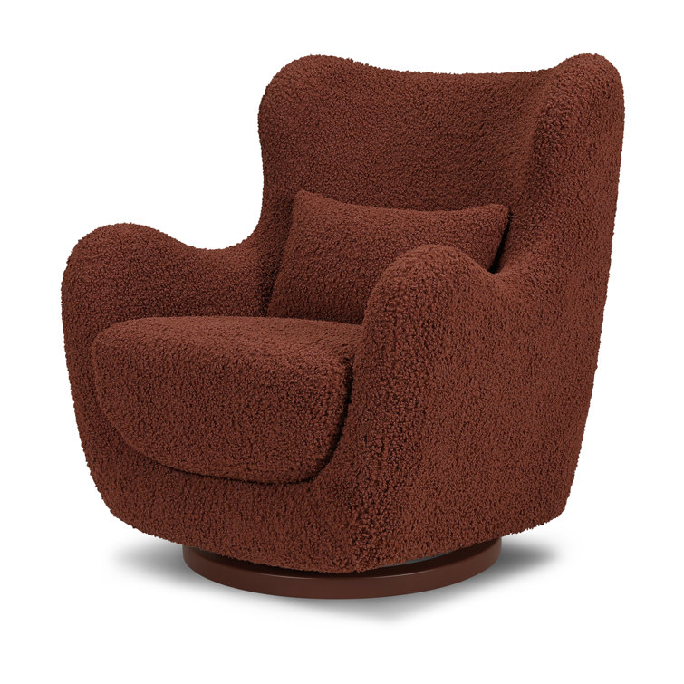 Rouge Teddy Loop Swivel Glider with Rouge Wood Base