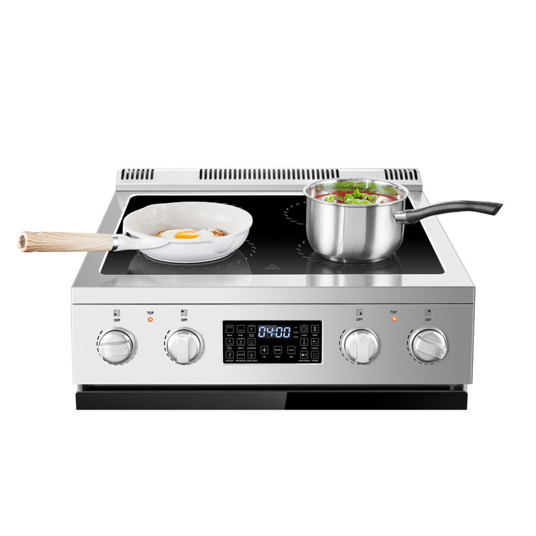 Lanbo 24 Inch Stainless Steel Freestanding Electric Range with Convection Oven
