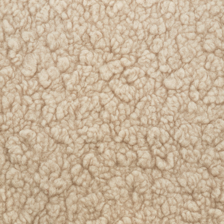 Chai Shearling Beige Upholstered Storage Ottoman
