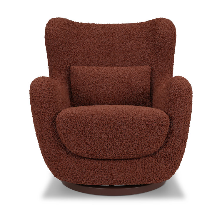 Rouge Teddy Loop Swivel Glider with Rouge Wood Base