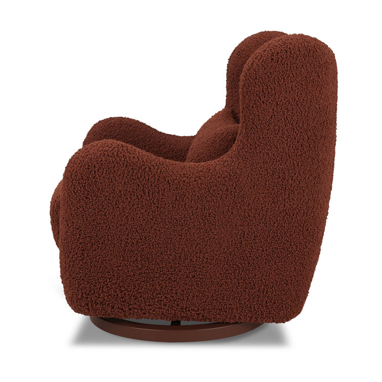 Rouge Teddy Loop Swivel Glider with Rouge Wood Base