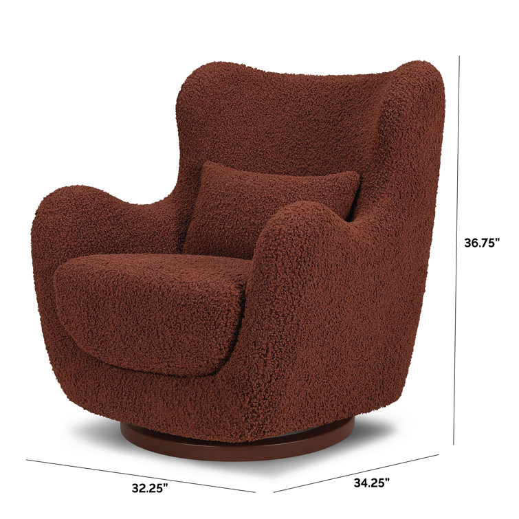 Rouge Teddy Loop Swivel Glider with Rouge Wood Base