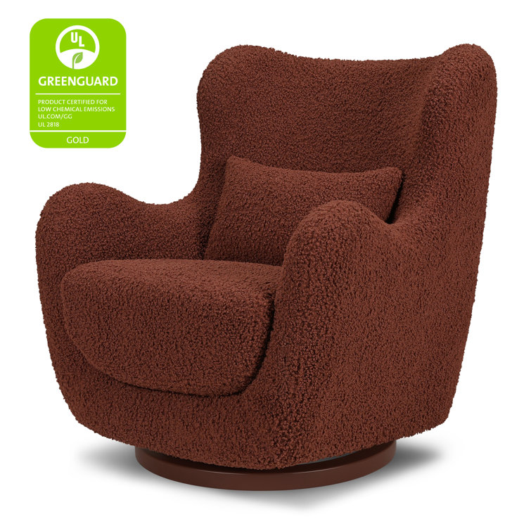 Rouge Teddy Loop Swivel Glider with Rouge Wood Base